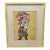 Jovan Obican "Boy With Umbrella" 1965 Folk Art Painting For Sale