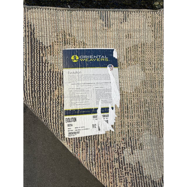 8ft 6in × 11ft 7in Oriental Weavers Evolution Area Rug, Navy/Green For Sale - Image 12 of 12