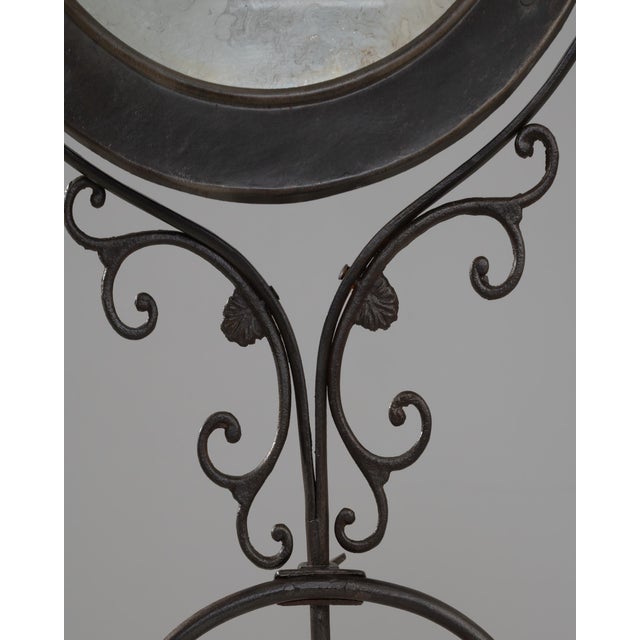 1900s French Metal Vanity With Marble Top and Mirror For Sale - Image 12 of 18