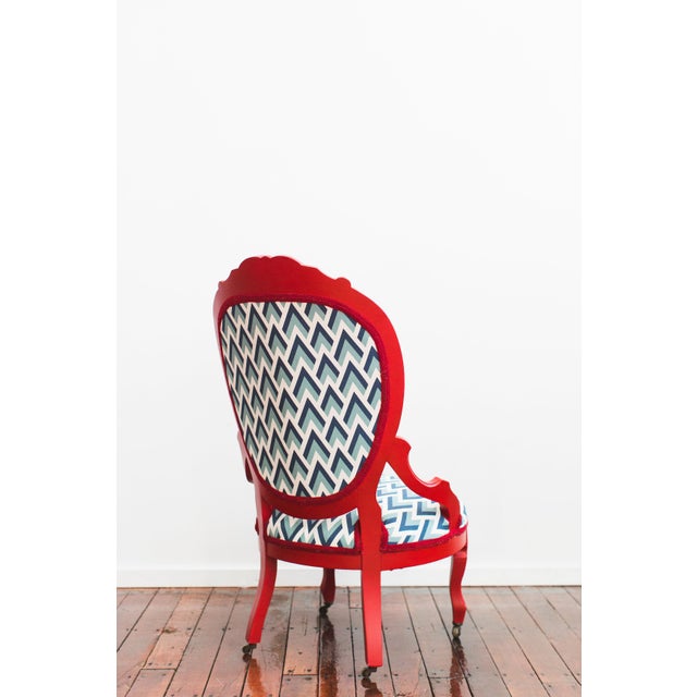 Refurbished Vintage Red Accent Chair Chairish