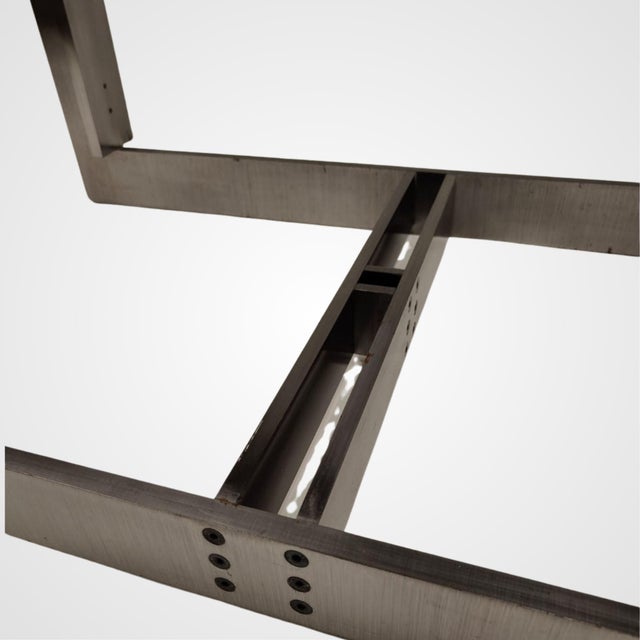 Cassina Florian Low Table by Carlo Scarpa in Glass and Steel, 1973 For Sale - Image 4 of 11