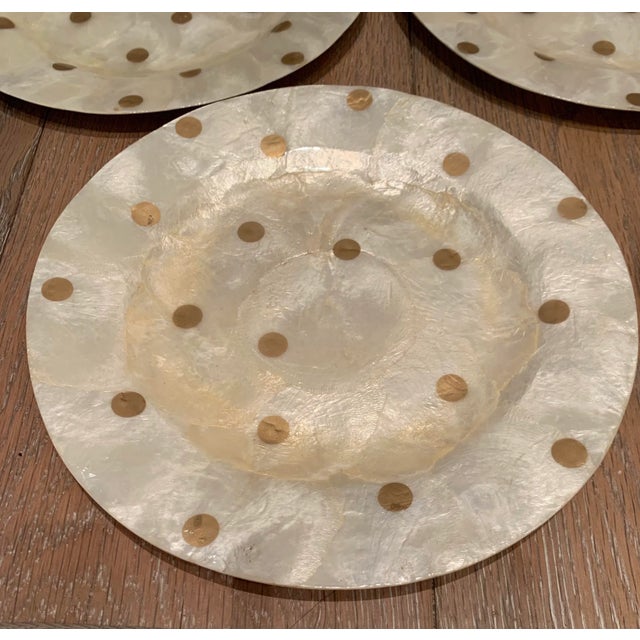 Vintage Capiz Shell Dishes - Set of 8 For Sale - Image 4 of 6