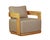 Eclipse Outdoor Solid Teak Wood Chair - Light Brown Fabric For Sale In Chicago - Image 6 of 13
