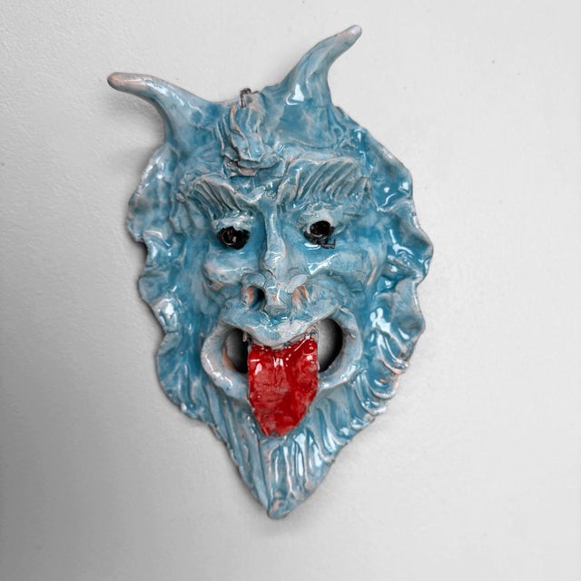 Ceramic Ceramic Apotropaic Mask by Gennaro Condurso, Italy, 2010s For Sale - Image 7 of 7