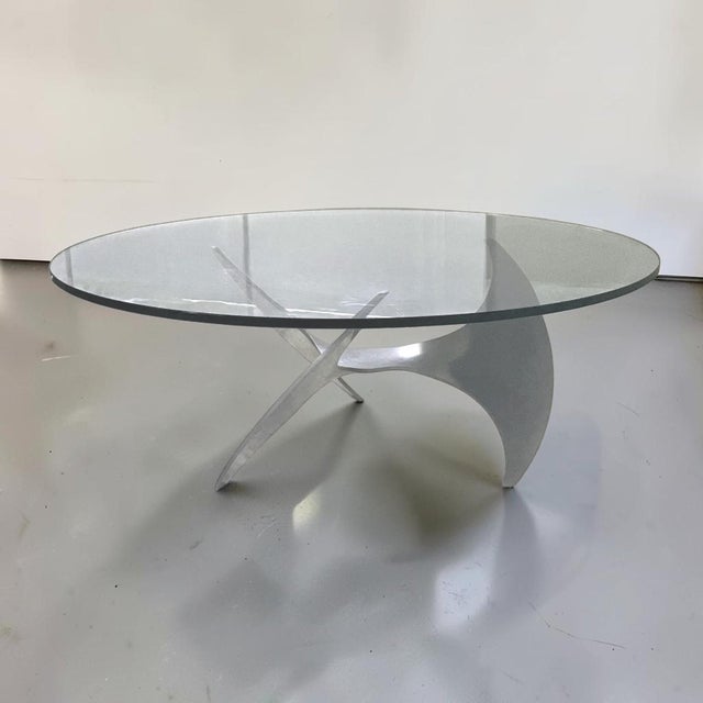 1970s 1970s Aluminum Propeller Coffee Table by Knut Hesterberg For Sale - Image 5 of 12
