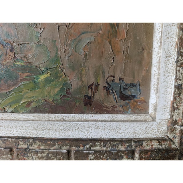 Mid-Century Modern Jh Silles, Landscape, 1950s, Oil Painting on Board, Framed For Sale - Image 3 of 10