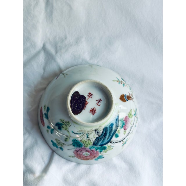 Antique Rose Canton Chinese Porcelain Rice Bowl For Sale In San Francisco - Image 6 of 7