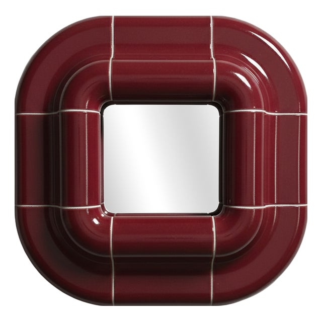 Lolo Mirror in Deep Burgundy by Tilecito For Sale