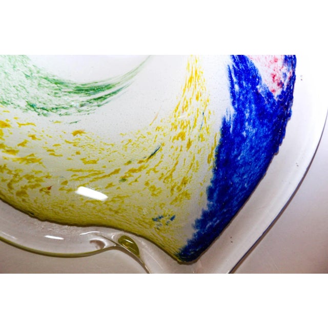 Seguso Sommerso Murano Art Glass Triangular Bowl or Ashtray, Italy 1960's For Sale - Image 9 of 13