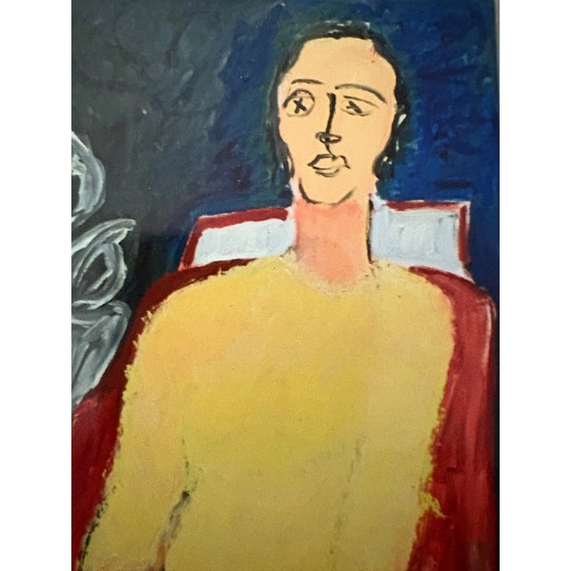 Abstract Abstract Female Portrait Oil Painting by Artist JoAnne Fleming, 36” X 24” For Sale - Image 3 of 8