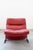 1980s Set of Lounge Chair and Footrest in Red Leather by Vitelli e Ammannati for Brunati, 1970s-1980s For Sale - Image 5 of 18