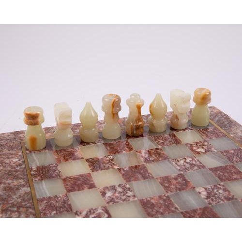 Mid-Century Marble Chess Set with Box For Sale - Image 6 of 14
