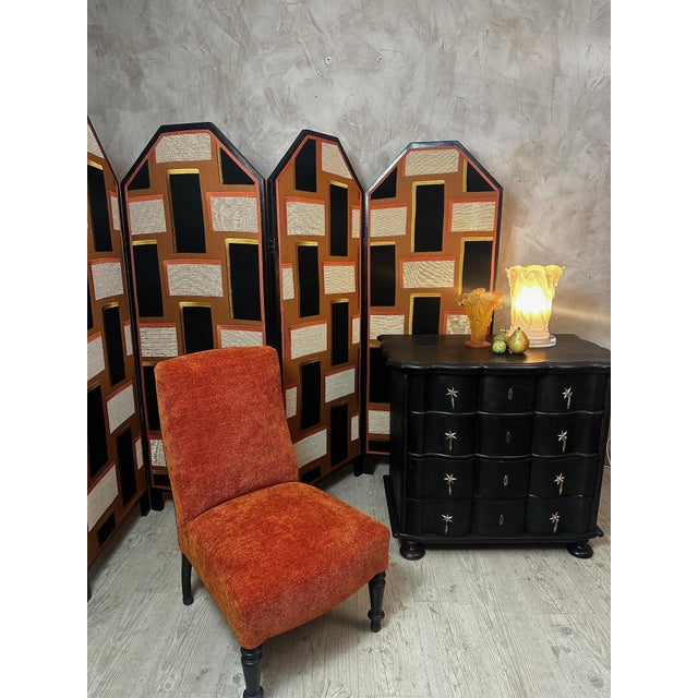Vintage Reupholstered Screen, 1920s For Sale - Image 6 of 18