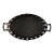 Late 20th-Century Regency-Inspired Iron & Steel Scallop Shell Centerpiece Gallery Oval Tray For Sale
