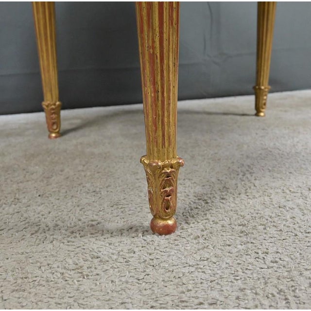 Mid-Century Louis XVI Style Marble and Giltwood Coffee Table For Sale - Image 14 of 16