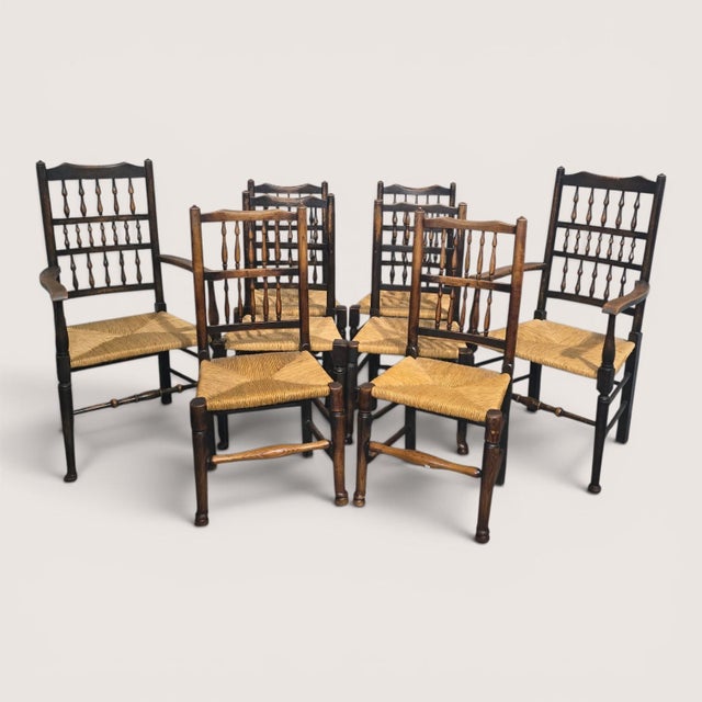 Harlequin Kitchen Dining Chairs, 1880, Set of 8 For Sale - Image 16 of 16
