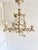 Vintage Italian Floral Tole 5-Light Chandelier in Cream Painted Metal, 1960s For Sale - Image 12 of 12