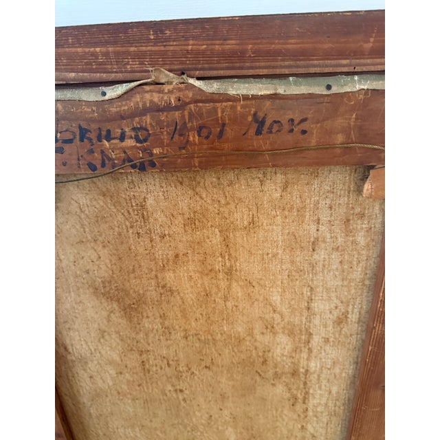 Antique Portrait of a Young Lady Who Got Engaged, Oil, 1901 For Sale - Image 9 of 12