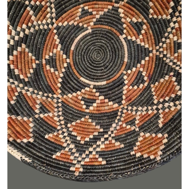 Ornamental & Decorative Materials Vintage Tribal African Zulu Hand Weaved Basket For Sale - Image 7 of 11