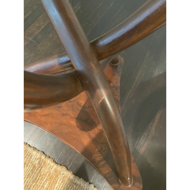 Brown Late 20th Century Art Deco Curved Leg Side Tables - a Pair For Sale - Image 8 of 8