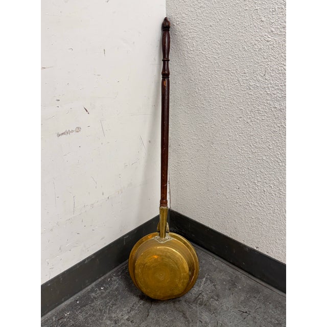 Antique Brass Bed Warmer, 19th Century For Sale - Image 4 of 12