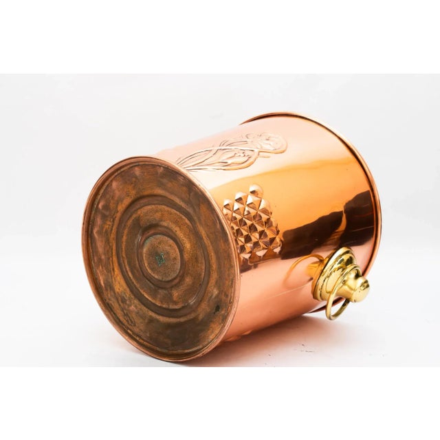 Art Deco Champagne or Wine Cooler in Copper and Brass, Vienna, Austria, 1920s For Sale - Image 6 of 9