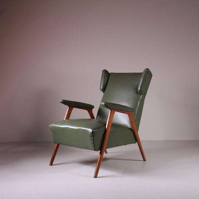 Green Set of Green Bergeres, 1950s For Sale - Image 8 of 11