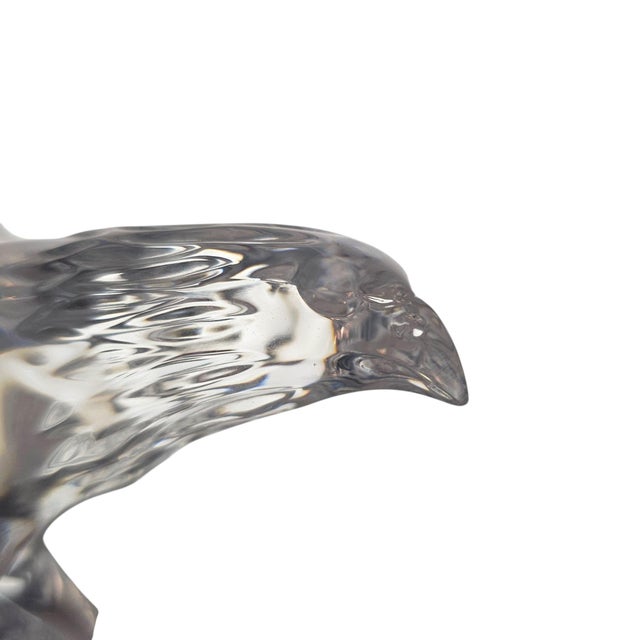 Glass Late 20th Century Waterford Crystal Bald Eagle Figurine Sculpture, Ireland For Sale - Image 7 of 14