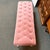 Parisian Dusty Rose Velvet + Lucite Frame Custom Bench For Sale - Image 9 of 12
