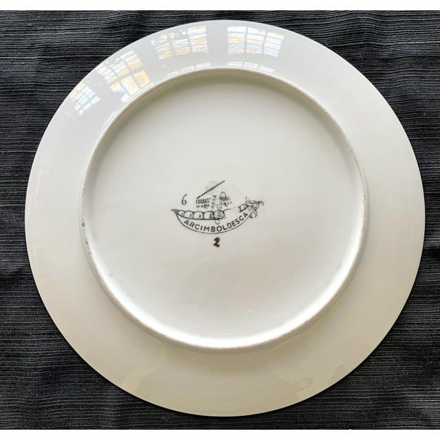 Ceramic Plate with Vegetable Face Fornasetti For Sale In Atlanta - Image 6 of 6