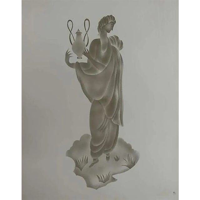 Art Deco Italian Bar With Neoclassical Figures For Sale - Image 4 of 5