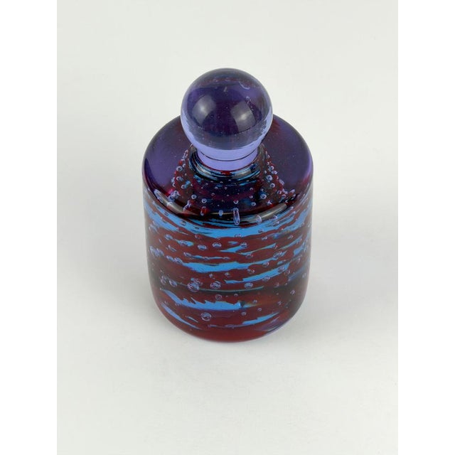 Glass Neodymium Sommerso Murano Glass Paperweight from Fratelli Toso, Italy, 1960s For Sale - Image 7 of 10