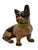 Vintage 1930s Hubley Manufacturing Co. Cast Iron French Bulldog Doorstop Unusual Green Collar For Sale In Boston - Image 6 of 18
