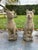 Late 20th Century Pair of English Style Cast Stone Guardian Dog Statues For Sale - Image 4 of 11