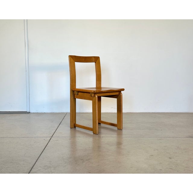 Tan Vintage Oak Dining Chairs, 1980s, Set of 4 For Sale - Image 8 of 16