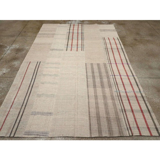 Galerie Shabab Collection Vintage Turkish Flatweave Kilim Room Size Carpet For Sale - Image 4 of 10