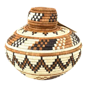 South African Contemporary Lidded Basket