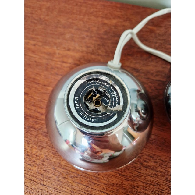 Metal Vintage Eyeball Lamp in Chromed Metal by Goffredo Reggiani for Reggiani, 1970 For Sale - Image 7 of 13