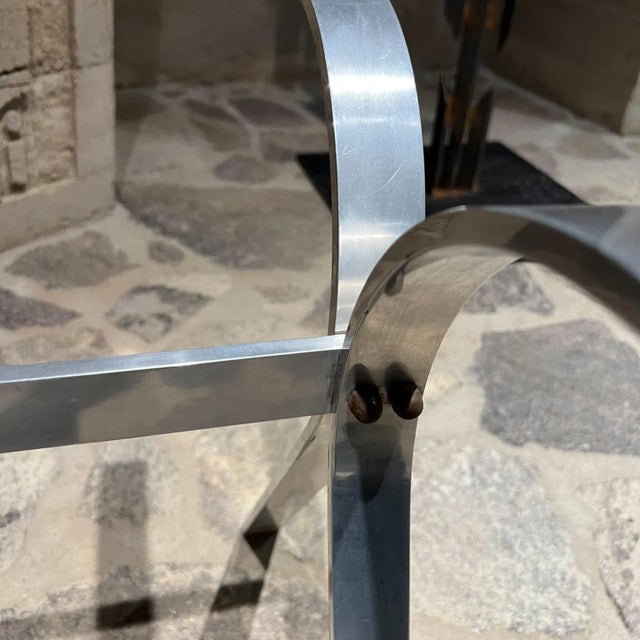 Silver 1970s Sculptural Side Table Base Modern Mexico For Sale - Image 8 of 13