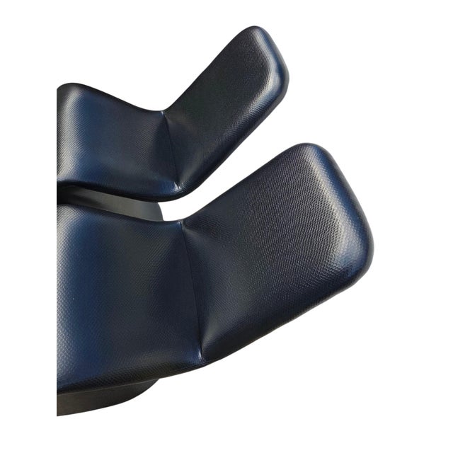 Vintage Mid Century Faux Snakeskin Cantilever S Side Chairs Panton 1-2-3 Style For Sale - Image 9 of 14