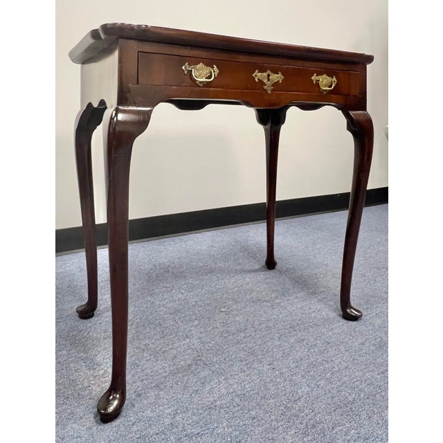 Queen Anne Late 18th Century English Queen Anne Tea / Side Table For Sale - Image 3 of 11