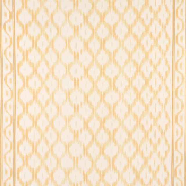 Sample - Schumacher x Mark D. Sikes Santa Monica Ikat Fabric in Yellow For Sale