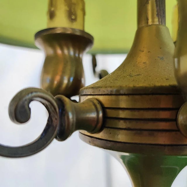 Ministerial Chandelier in Green Glass and Metal For Sale - Image 3 of 11