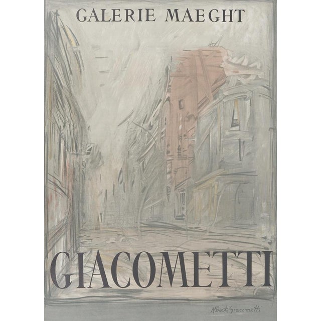 Alberto Giacometti (1901-1966) Paris Street Color lithograph poster Signed in the plate On poster paper, 52 x 73 cm...