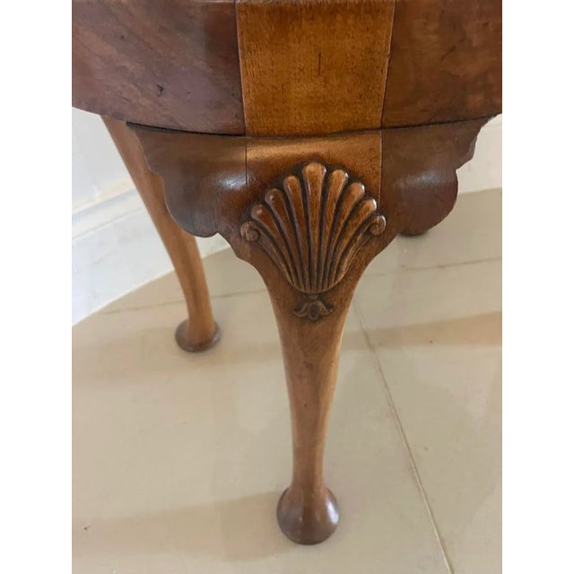 1920s Antique Walnut Oval Stool, 1920 For Sale - Image 5 of 7