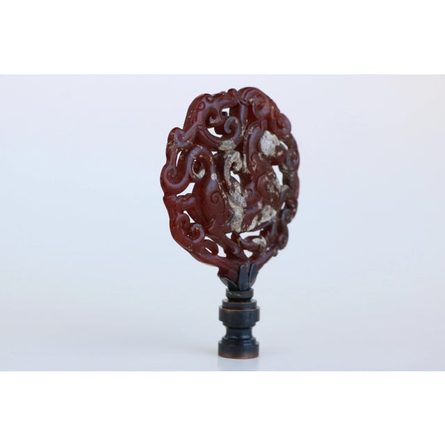 Chinese Chinese Tang Horse Lamp Finial on Copper & Bronze Hardware For Sale - Image 3 of 3