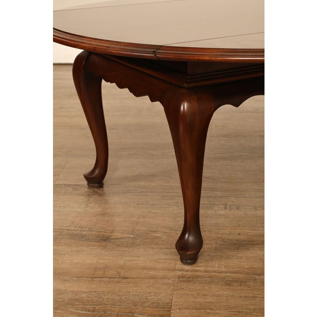 Wood Ethan Allen Queen Anne Style Cherry Drop Leaf Coffee Table For Sale - Image 7 of 18