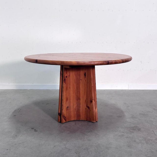 Round / Oval Pine Dining Table from Glostrup, 1970s For Sale - Image 4 of 15