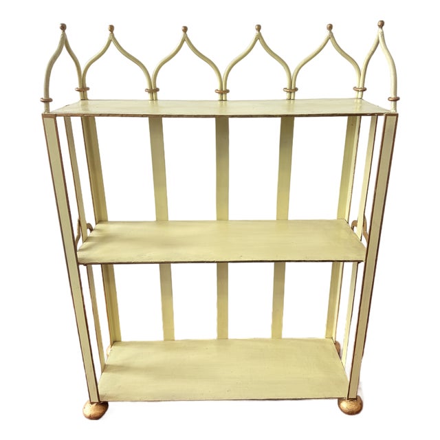 Hollywood Regency, Mid Century Style Tole Étagère, Brugar Design New York For Sale