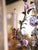 Early 20th Century French Three-Light Tole Chandelier With Porcelain Flowers For Sale - Image 4 of 11